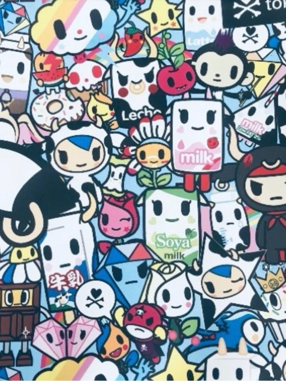 Tokidoki Crossbody Messenger Bag - Colorful Character Print - Picture 3 of 9